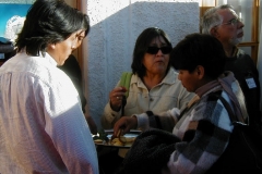 Major of San Pedro attending journalists