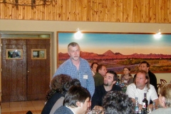 M. Anciaux talking to guests