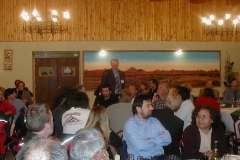 R. Güsten talking to guests