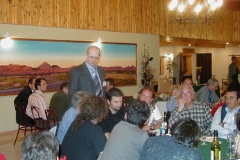 R. Güsten talking to guests