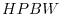$HPBW$