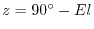 $z = 90^{\circ} - El$