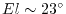 $El \sim 23^{\circ}$