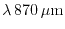 $\lambda\,870\,\mu{\rm m}$