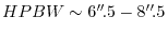 $HPBW \sim 6''\!.5 - 8''\!.5$