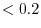 $< 0.2$