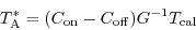\begin{displaymath}
T_{\rm A}^* = (C_{\rm on}-C_{\rm off}) G^{-1} T_{\rm cal}
\end{displaymath}