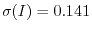 $\sigma(I) = 0.141$