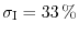 $\sigma_{\rm I} = 33\,\%$